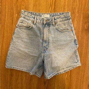 Zara Light Blue Denim Jean Shorts
